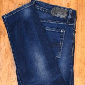 Diesel Troxer Slim-Skinny Jeans Mens 34x29 Blue Excellent Stretch Dark Wash